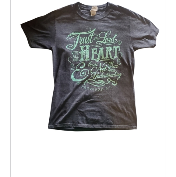 Tops - Graphic Tee with Inspirational Proverbs 3:5